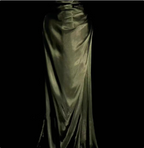 Elegant Dark Green Spaghetti Strap V-Neck Ruched Satin Long Prom Dresses Evening Dresses