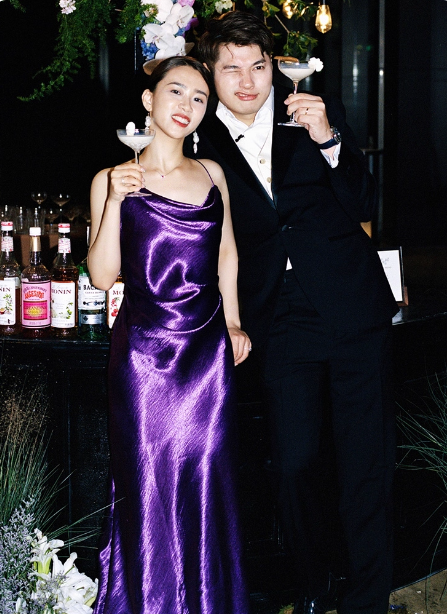 Elegant Deep Purple Spaghetti Strap Cross Backless Satin Long Prom Dresses Evening Dresses Secondary image