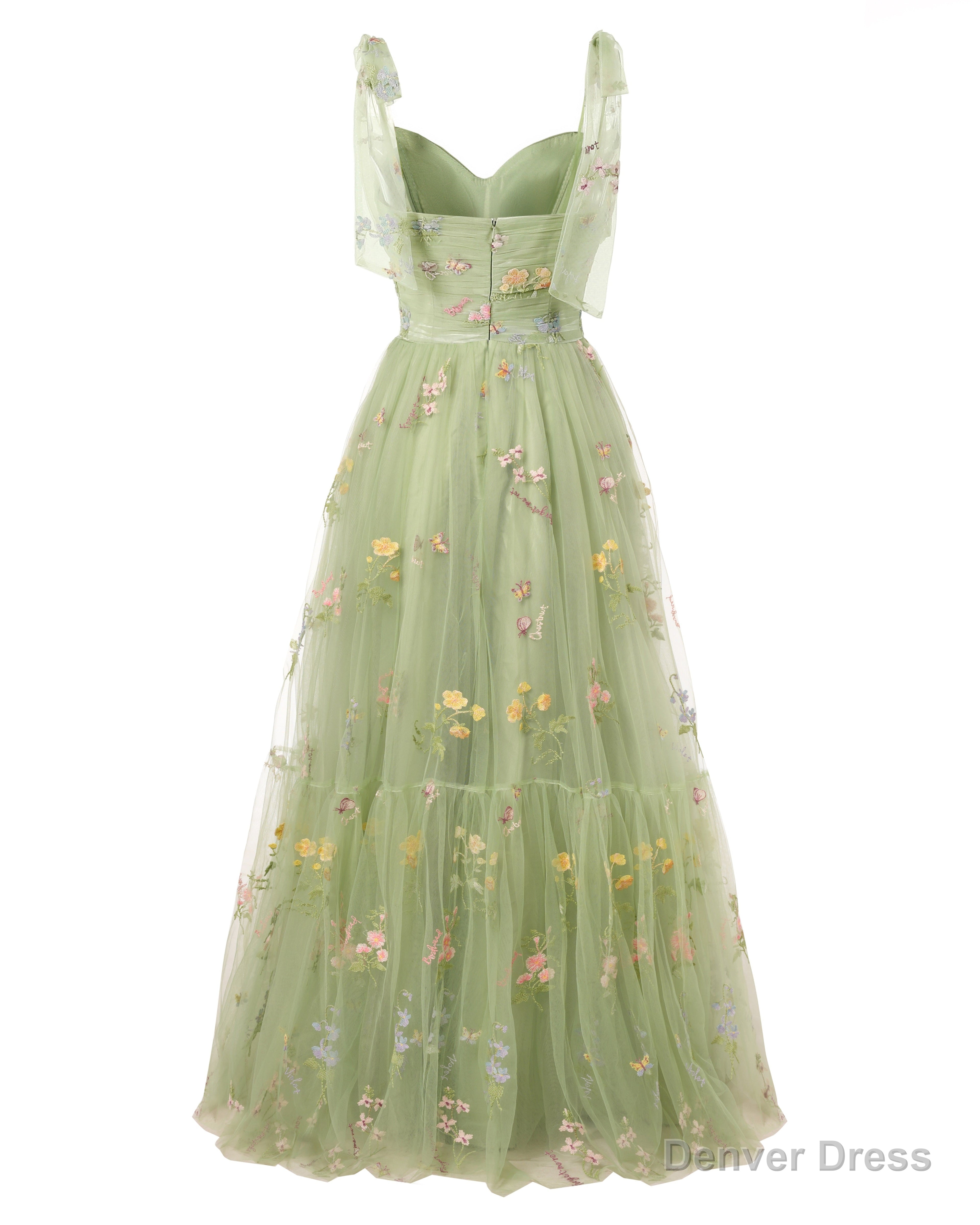 Elegant Embroidery Dark Green Prom Dresses Sweetheart Spaghetti Straps A Line Party Dress Long Simple Formal Dress