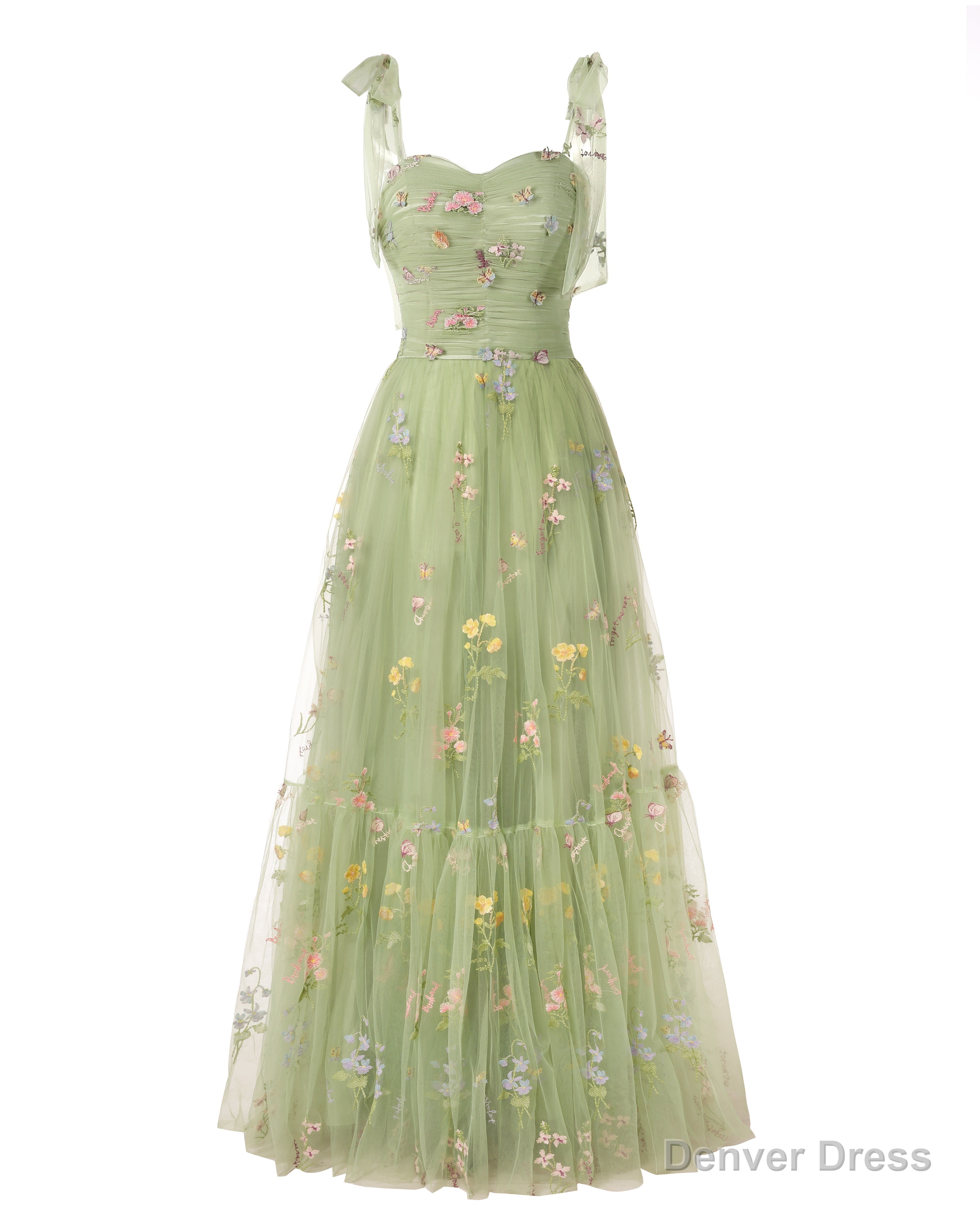 Elegant Embroidery White Prom Dresses Sweetheart Spaghetti Straps A Line Party Dress Long Simple Formal Dress Secondary image