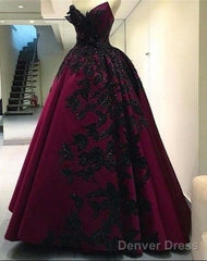 Elegant Evening Dresses Lace Appliques Ball Gown Prom Dress, Evening Dress