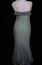 Elegant Green Spaghetti Strap Mermaid Ruffle Sequin Chiffon Long Prom Dresses Evening Dresses