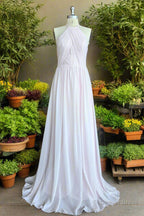 Elegant Halter Keyhole Chiffon Bridesmaid Dresses
