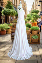 Elegant Halter Keyhole Chiffon Bridesmaid Dresses