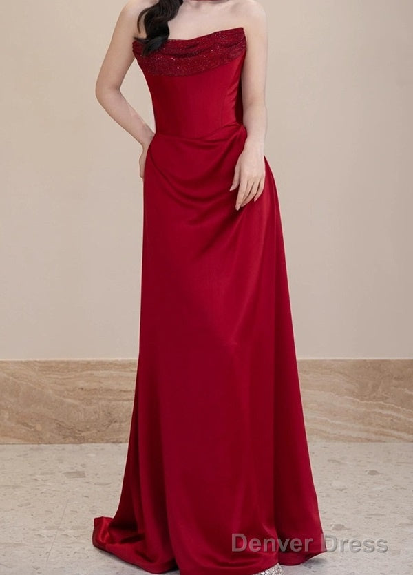 Elegant High-End Luxurious Prom Dresses Sexy Beaded Satin Maxi Formal Dress Ball Gown Main image