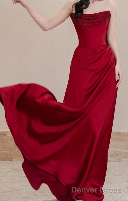 Elegant High-End Luxurious Prom Dresses Sexy Beaded Satin Maxi Formal Dress Ball Gown
