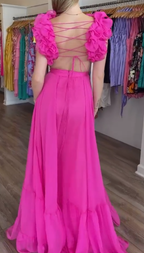 Elegant Hot Pink Long Prom Dresses