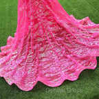 Elegant Hot Pink Mermaid Prom Dresses Sequin Evening Party Dresses Pageant Dresses for Women