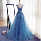 Elegant Illusion Sleeveless Lace Appliques A Line Lace up Prom Gown