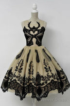 Elegant Jewel Ball Gowns Homecoming Dresses With Black Lace