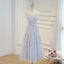 Elegant Lace Appliques Tea Length Bridesmaid Prom Dresses