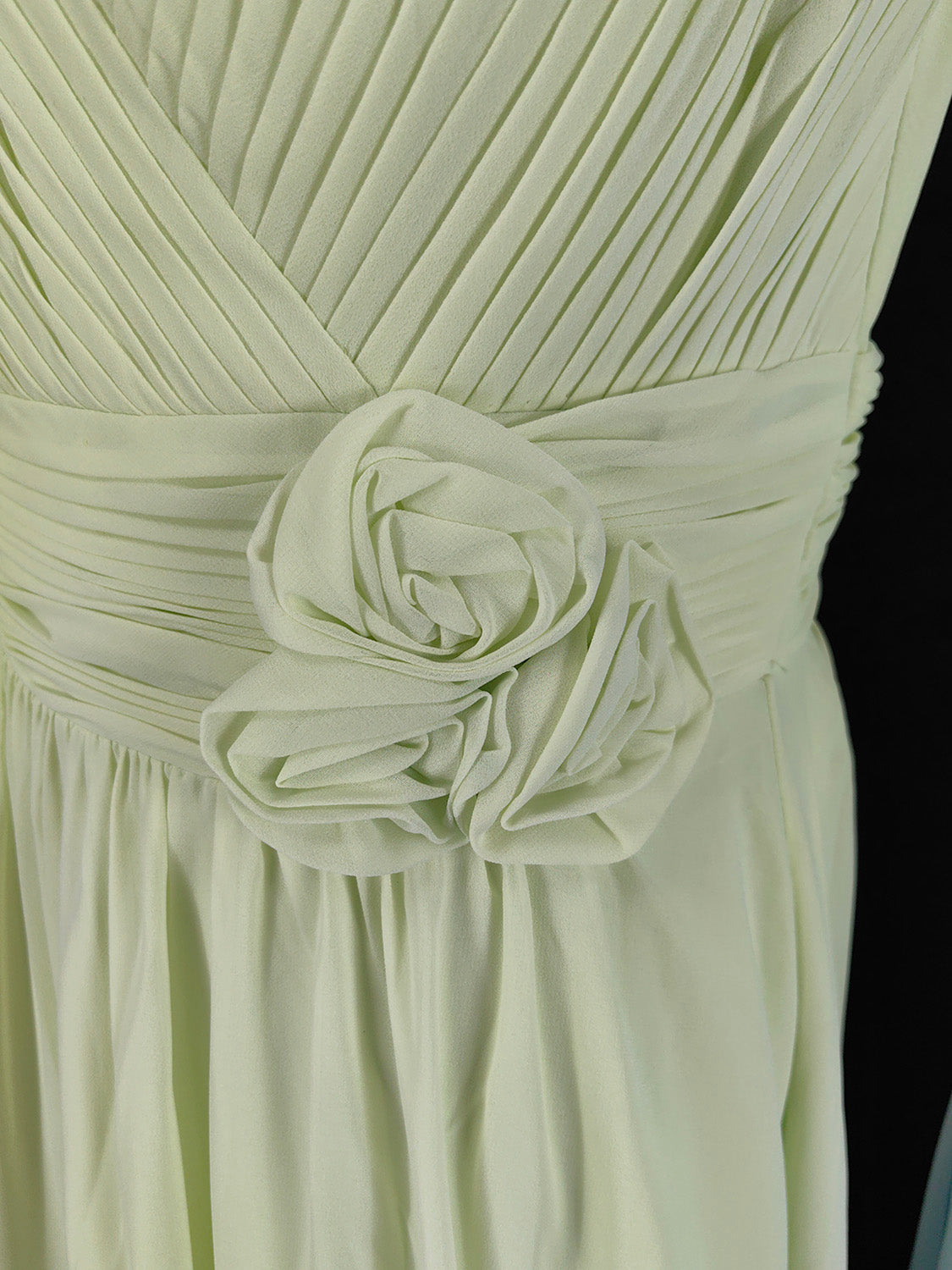 Elegant Light Green A-Line V-Neck Sleeveless Ruffled Chiffon Long Prom Dresses Evening Dresses