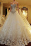 Elegant Long A Line Sweetheart Appliques Crystal Beading Wedding Dresses