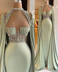 Robes de bal de sirène longue élégante, robes de bal uniques