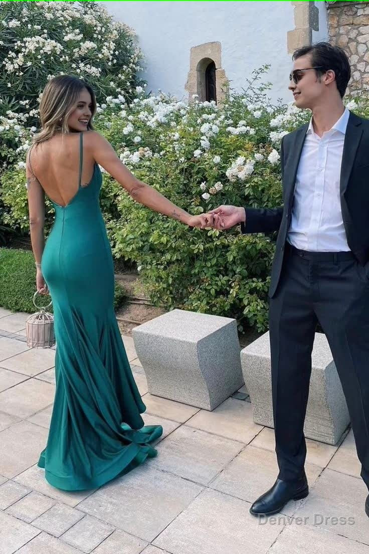 Elegant Mermaid Green Long Prom Dress