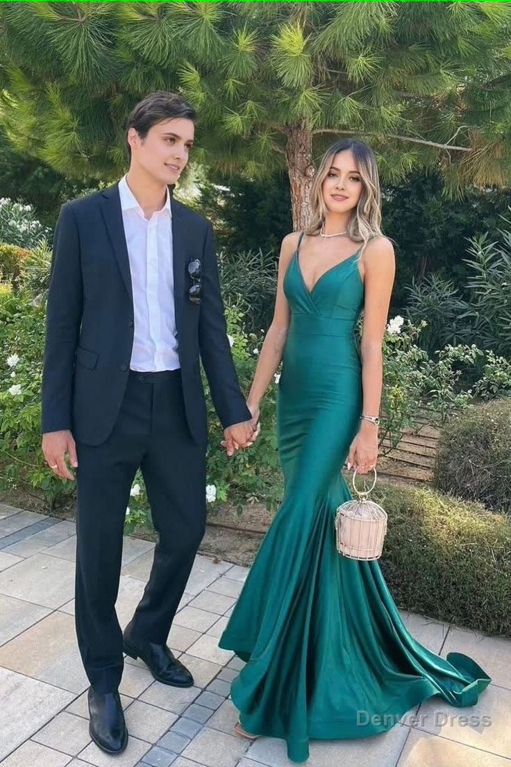 Elegant Mermaid Green Long Prom Dress