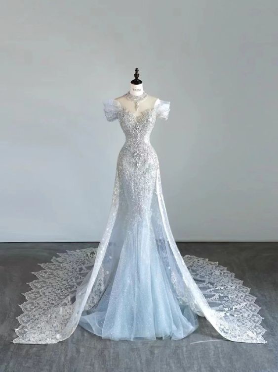Elegant Mermaid Strapless Long Prom Dresses
