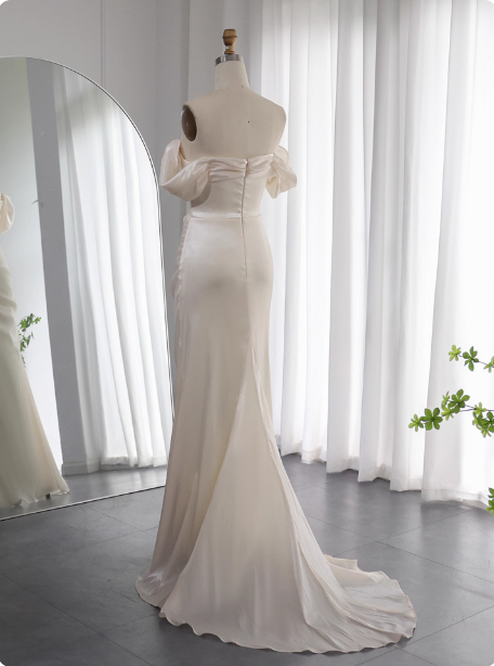 Elegant Mint Green Mermaid Strapless Rhinestone Hotfix Slit Satin Long Prom Dresses Evening Dresses