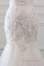 Elegant Off The Shoulder Mermaid Long Wedding Gowns With Lace Appliques