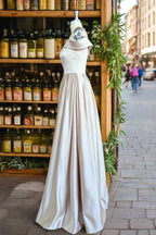 Elegant Off the Shoulder Satin Bridesmaid Dresses