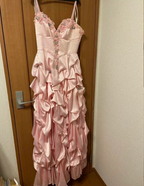 Elegant Pink Spaghetti Strap Sweetheart Neck Satin Long Prom Dresses Evening Dresses