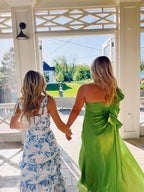 Elegant Printing Prom Dress Sleeveless Dresses With Split