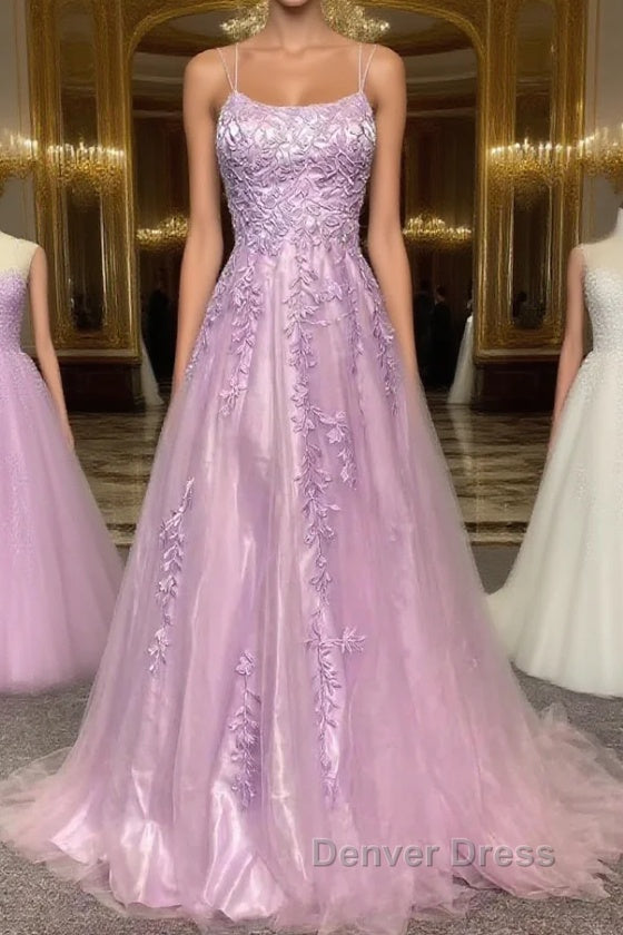 Elegant Prom Dresses A Line Lace Appliques Sweet 16 Prom Gowns Main image