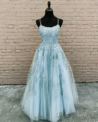 Elegant Prom Dresses Ball Gown Tulle Floor Length Lace Embroidery