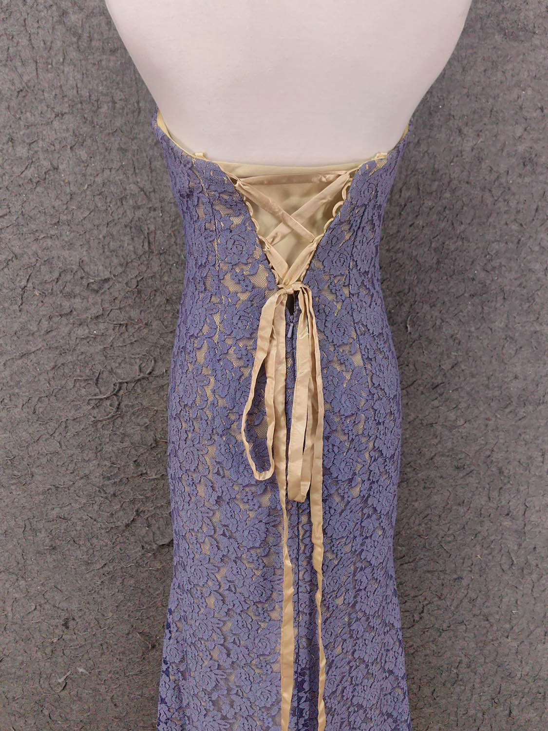 Elegant Purple Sweetheart Neck Split Lace Long Prom Dresses Evening Dresses