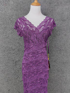 Elegant Purple V-Neck Lace Long Prom Dresses Evening Dresses