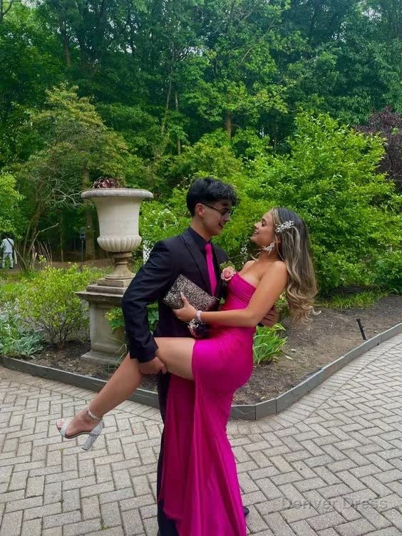 Elegant Satin Long Prom Dress with Split Party Dress Secondary image