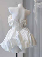 Elegant Satin One Shoulder Short Birthday Dress Homecoming Dresses