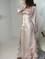 Elegant Sheath Straps Long Prom Dresses