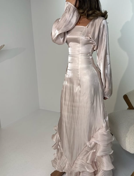 Elegant Sheath Straps Long Prom Dresses