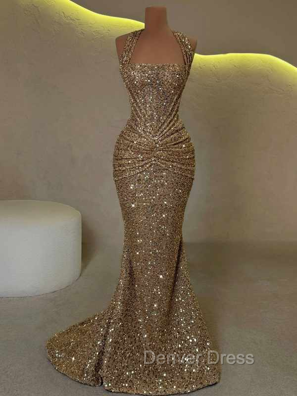 Elegant Sheath Straps Pleated Sweep Train Corset Prom Dress