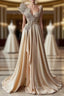 Elegant Sleeveless A Line Prom Dresses Long With Split