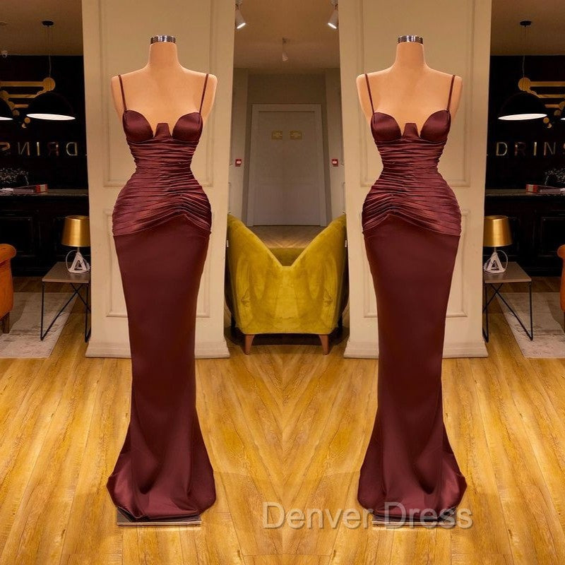 Elegant Spaghetti-Straps Mermaid Evening Party Gowns Long Prom Dresses Secondary image