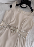 Elegant Square Neck Sleeveless Hollow Diamond Birthday Short Skirt Homecoming Dresses