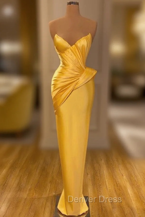 Elegant Sweetheart Mermaid Prom Dresses Pleated Long Online