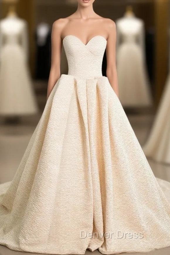 Elegant Sweetheart Neck Satin Long Prom Dresses Ball Gowns Main image