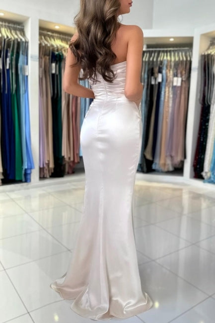 Elegant Sweetheart Sleeveless Prom Dresses Front Split Long Secondary image