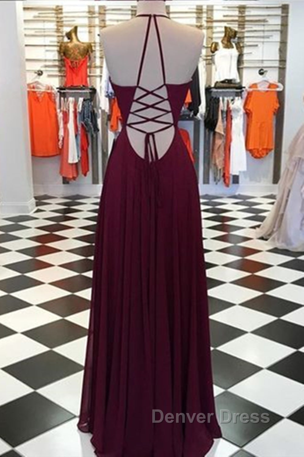 Elegant V Neck Open Back Burgundy Prom Dress, Open Back Burgundy Prom Dress, Long Burgundy Prom Dresses
