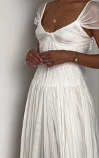 Elegant White A-Line Bride Gown Enchanted Chiffon Luxury Wedding Dresses