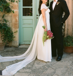 Elegant White A-Line Bride Gown Enchanted Chiffon Luxury Wedding Dresses