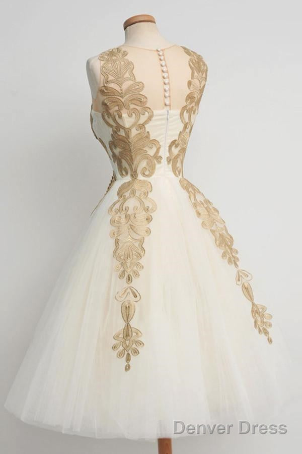 Elegant White Homecoming Dresses Knee Length With Lace