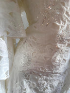 Elegant White Mermaid Strapless Off-The-Shoulder Lace Long Prom Dresses Evening Dresses