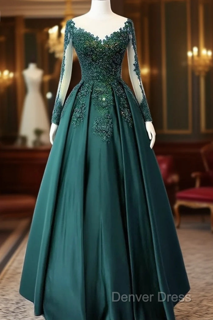 Emerald Green Long Sleeve Quinceanera Dresses Ball Gown Plus Size 15 Junior Prom Dresses
