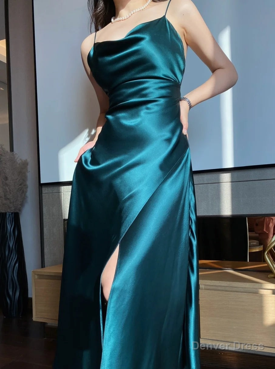 Emerald Green Prom Dress Long Party Dress Outfit, Evening Dress Simple Formal Dress Online Store Secondary image