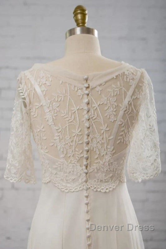 Empire Waist V-neck Tulle A-line Wedding Dresses Secondary image