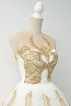 Fabulous White Homecoming Dresses  Jewel Knee-Length Lace Appliques